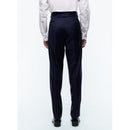 Pantalon Costume Serge Unie Marine Super 140'S - Carbone