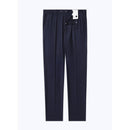 Pantalon Costume Serge Unie Marine Super 140'S - Carbone