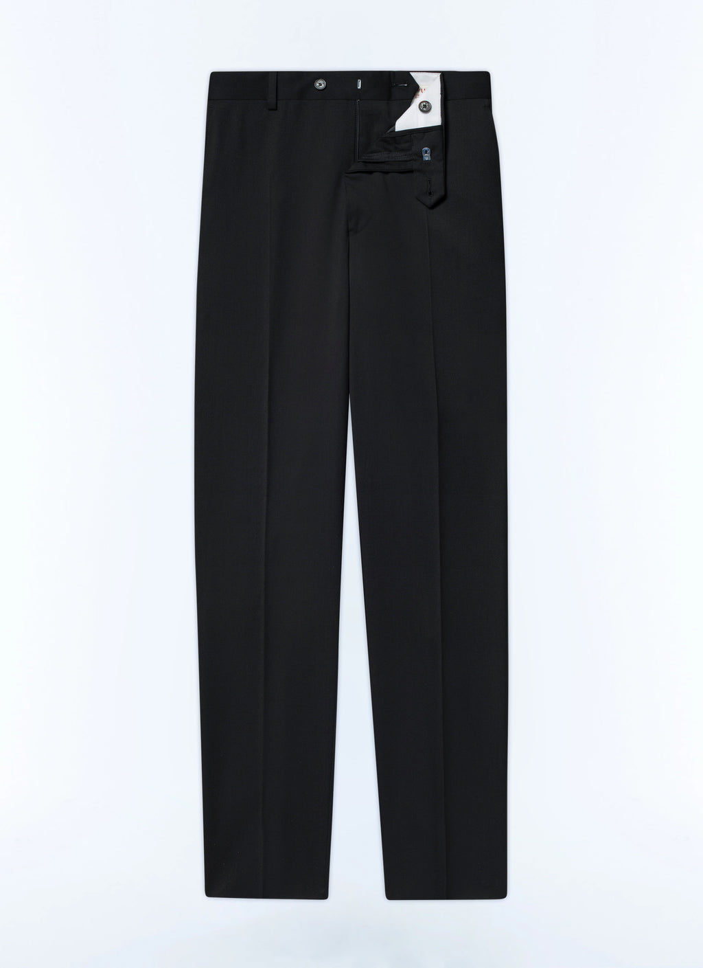 Pantalon De Costume En Serge Unie - Noir