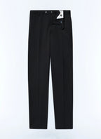 Pantalon De Costume En Serge Unie - Noir