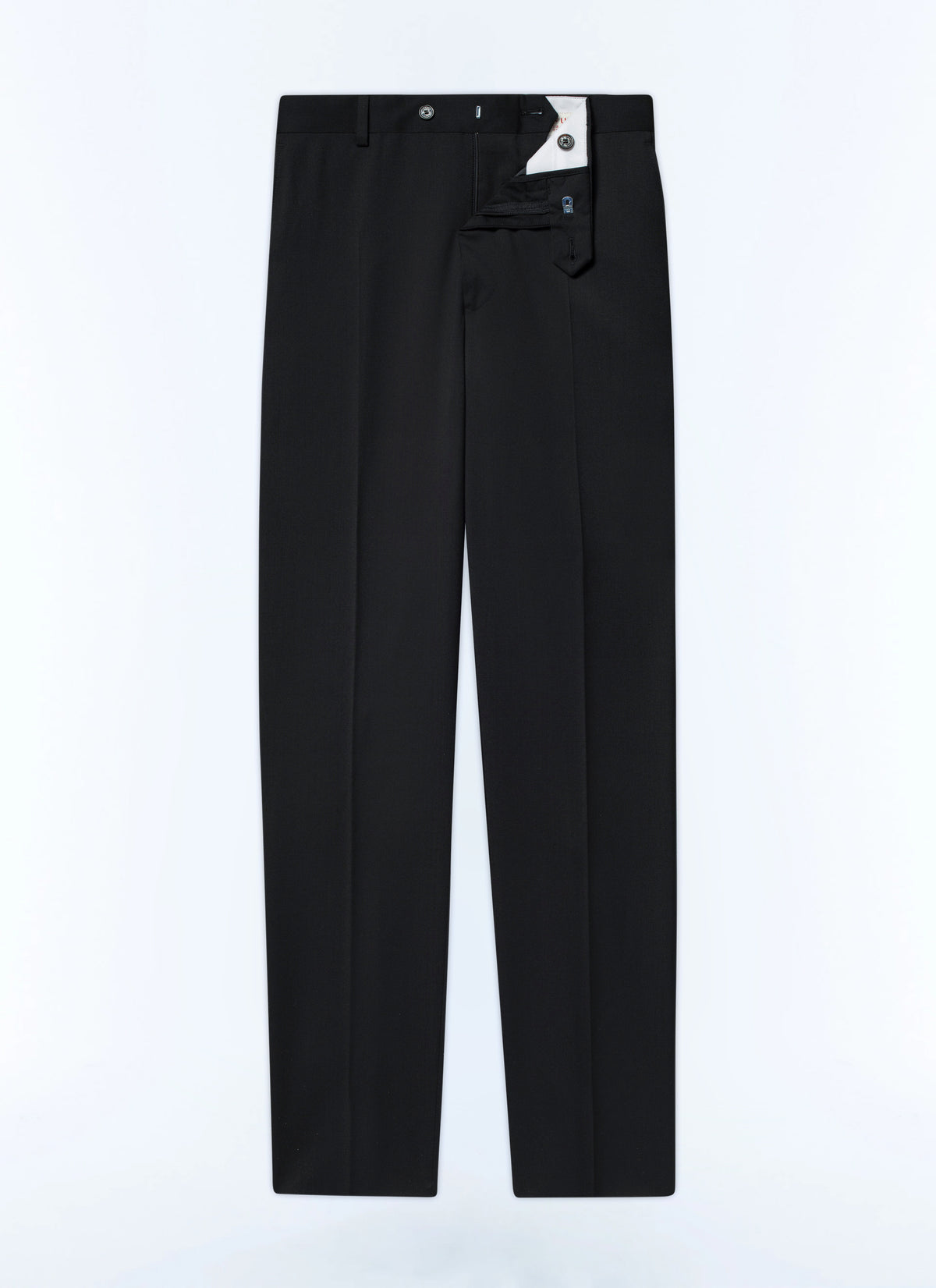 Pantalon De Costume En Serge Unie - Noir