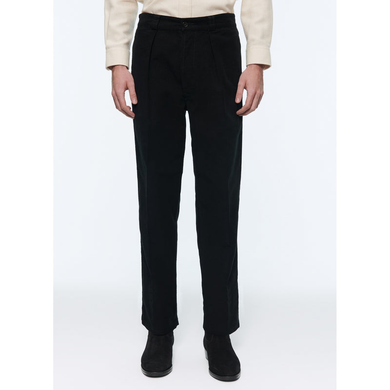 Fursac - Black Cotton Moleskin Chino