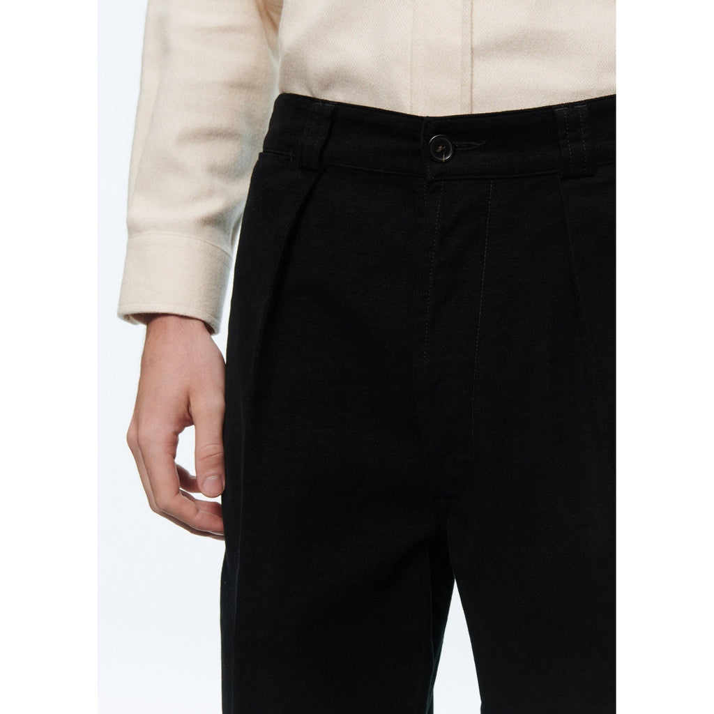 Fursac - Chino En Moleskine De Coton - Noir - Homme