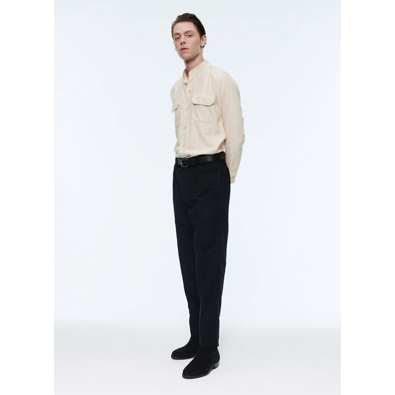 Fursac - Black Cotton Moleskin Chino