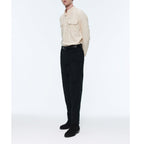 Fursac - Chino En Moleskine De Coton - Noir - Homme