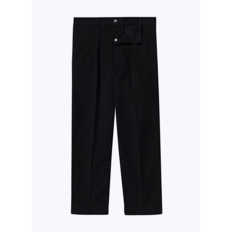 Fursac - Black Cotton Moleskin Chino