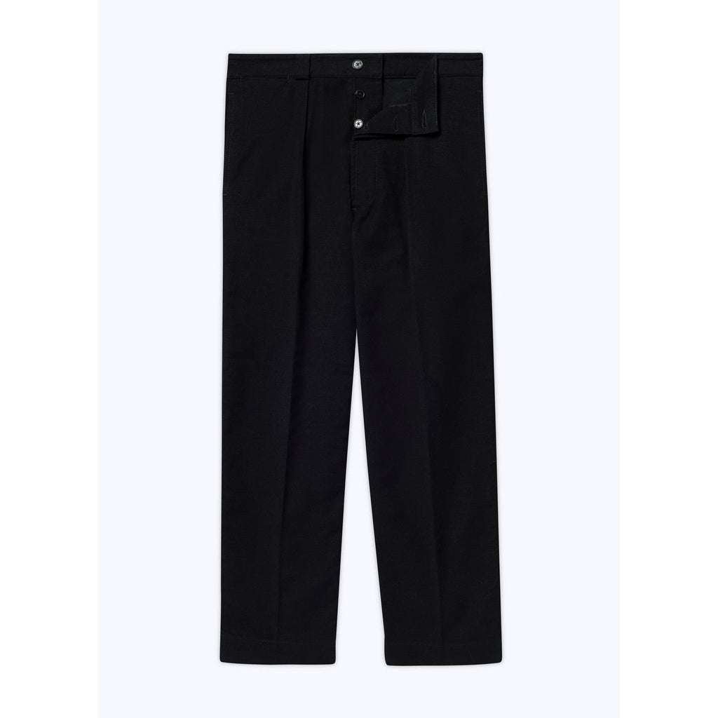 Fursac - Chino En Moleskine De Coton - Noir - Homme