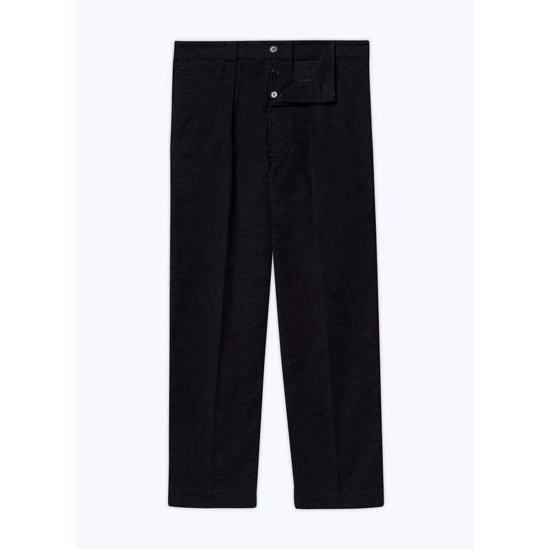 Fursac - Chino En Moleskine De Coton - Noir - Homme