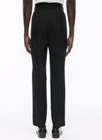 Fursac - Pantalón De Lana Virgen Grain De Poudre Negro