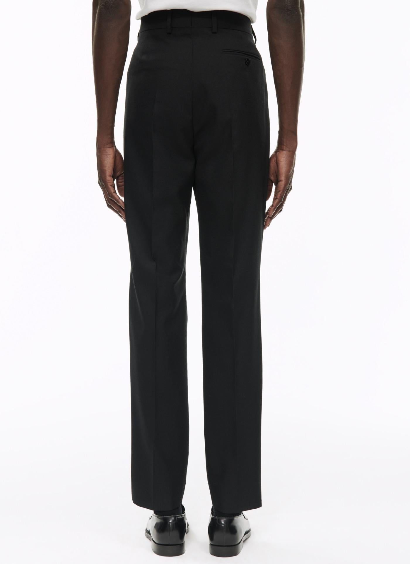 Fursac - Pantalón De Lana Virgen Grain De Poudre Negro