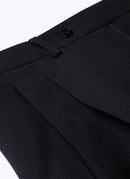 Fursac - Grain De Poudre Virgin Wool Black Trousers