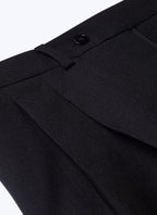 Fursac - Pantalón De Lana Virgen Grain De Poudre Negro