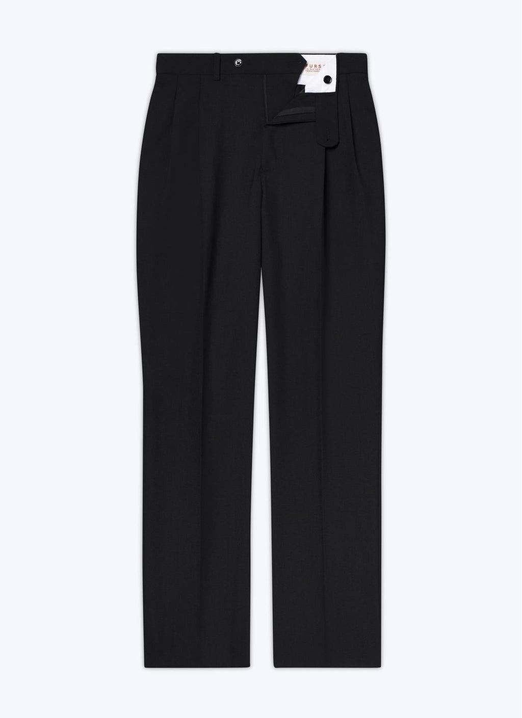 Fursac - Pantalón De Lana Virgen Grain De Poudre Negro