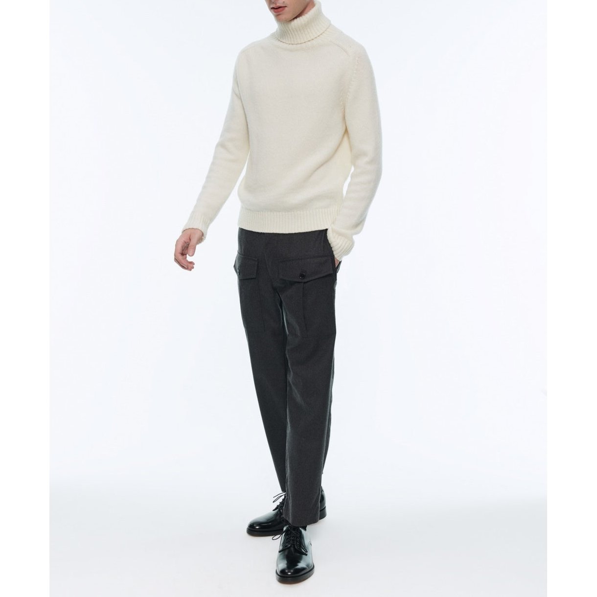 Fursac - Cargo En Flanelle De Laine - Acier - Homme