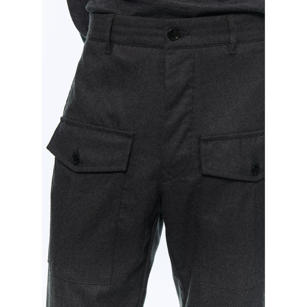 Fursac - Cargo En Flanelle De Laine - Acier - Homme