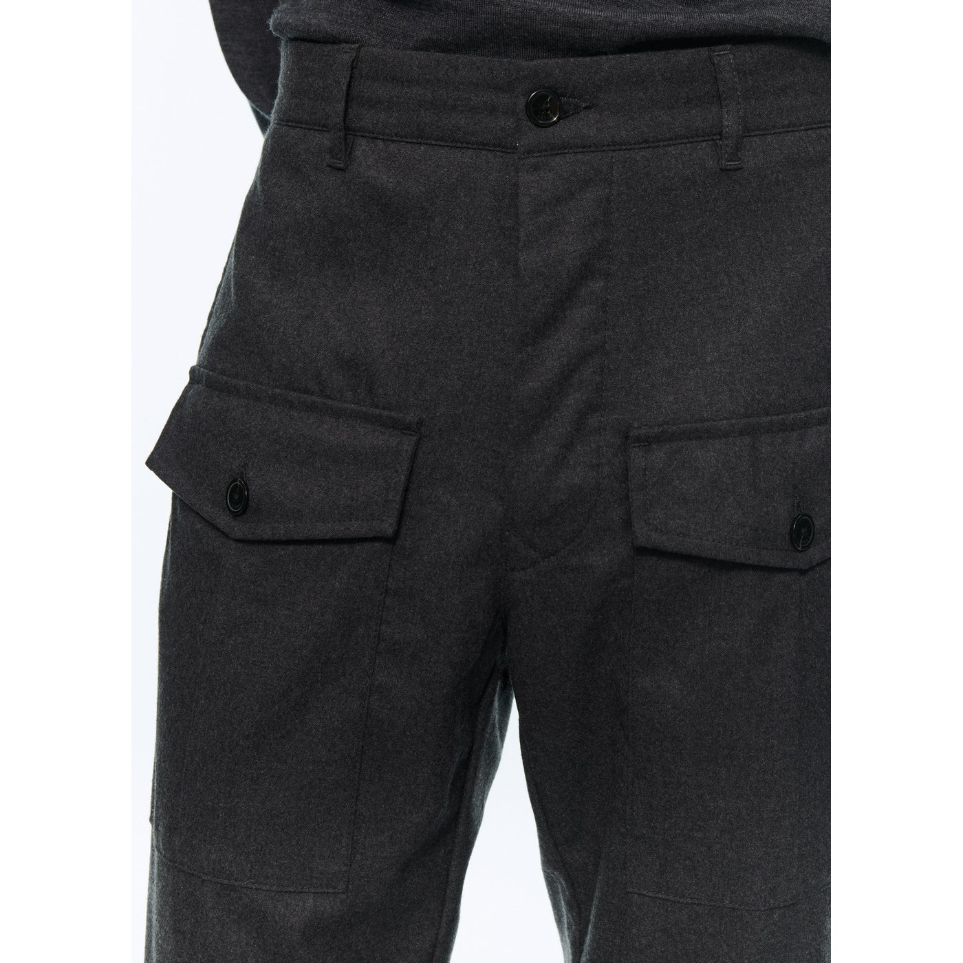 Fursac - Cargo En Flanelle De Laine - Acier - Homme
