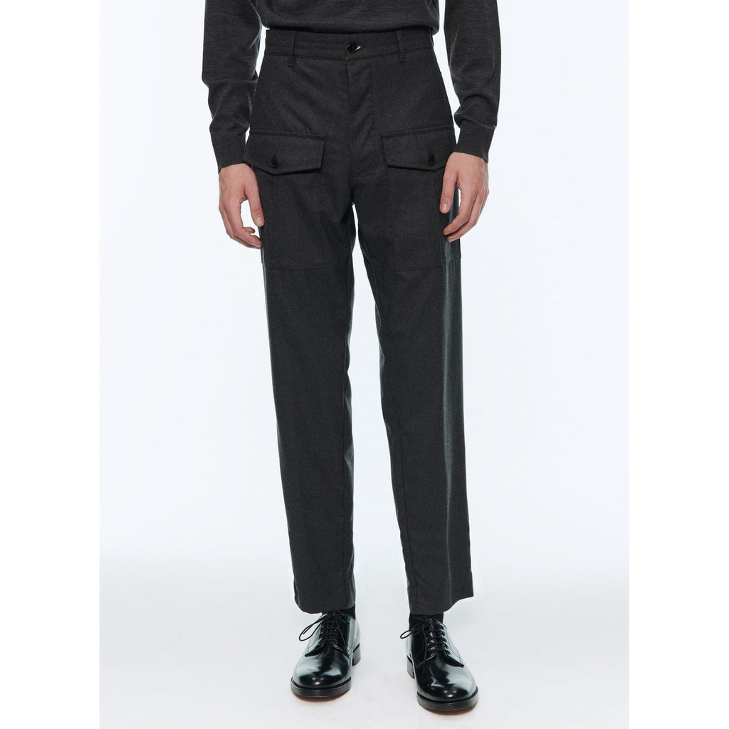 Fursac - Cargo En Flanelle De Laine - Acier - Homme