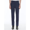 Pantalones de franela de lana de corte slim - Tinta