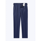 Pantalones de franela de lana de corte slim - Tinta