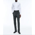 Pantalones slim fit de franela de lana - Verde
