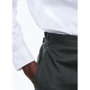Slim Fit Wool Flannel Trousers - Green