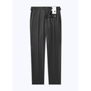 Slim Fit Wool Flannel Trousers - Green