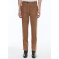 Pantalón slim fit de franela de lana - Marrón