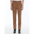 Pantalón slim fit de franela de lana - Marrón