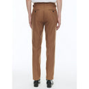 Pantalón slim fit de franela de lana - Marrón