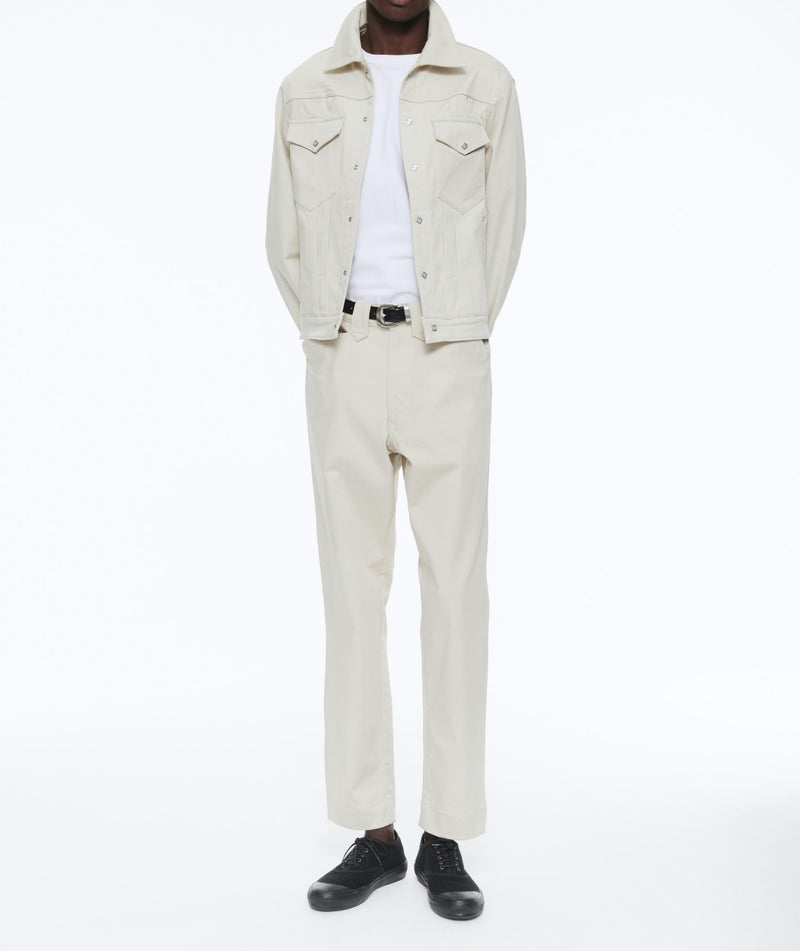 Fursac - Beige Cotton Satin Pants