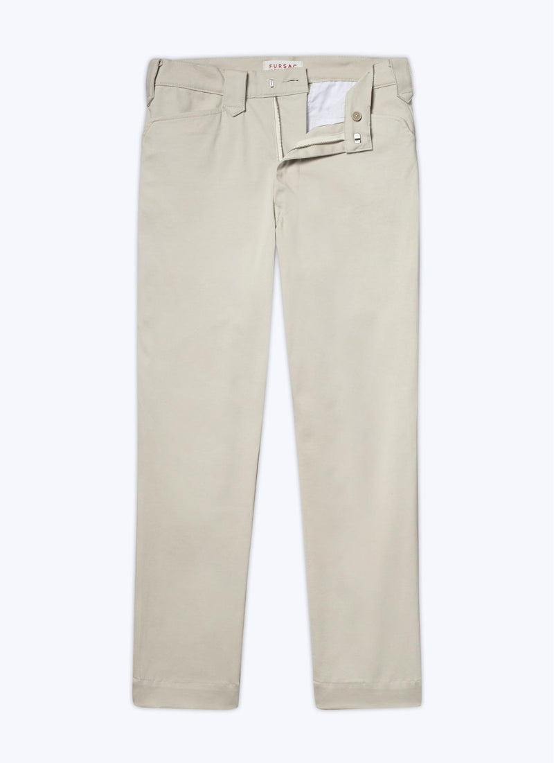 Fursac - Beige Cotton Satin Pants