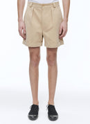 Fursac - Bermudas de lona de algodón beige