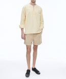 Fursac - Beige Cotton Canvas Bermuda Shorts