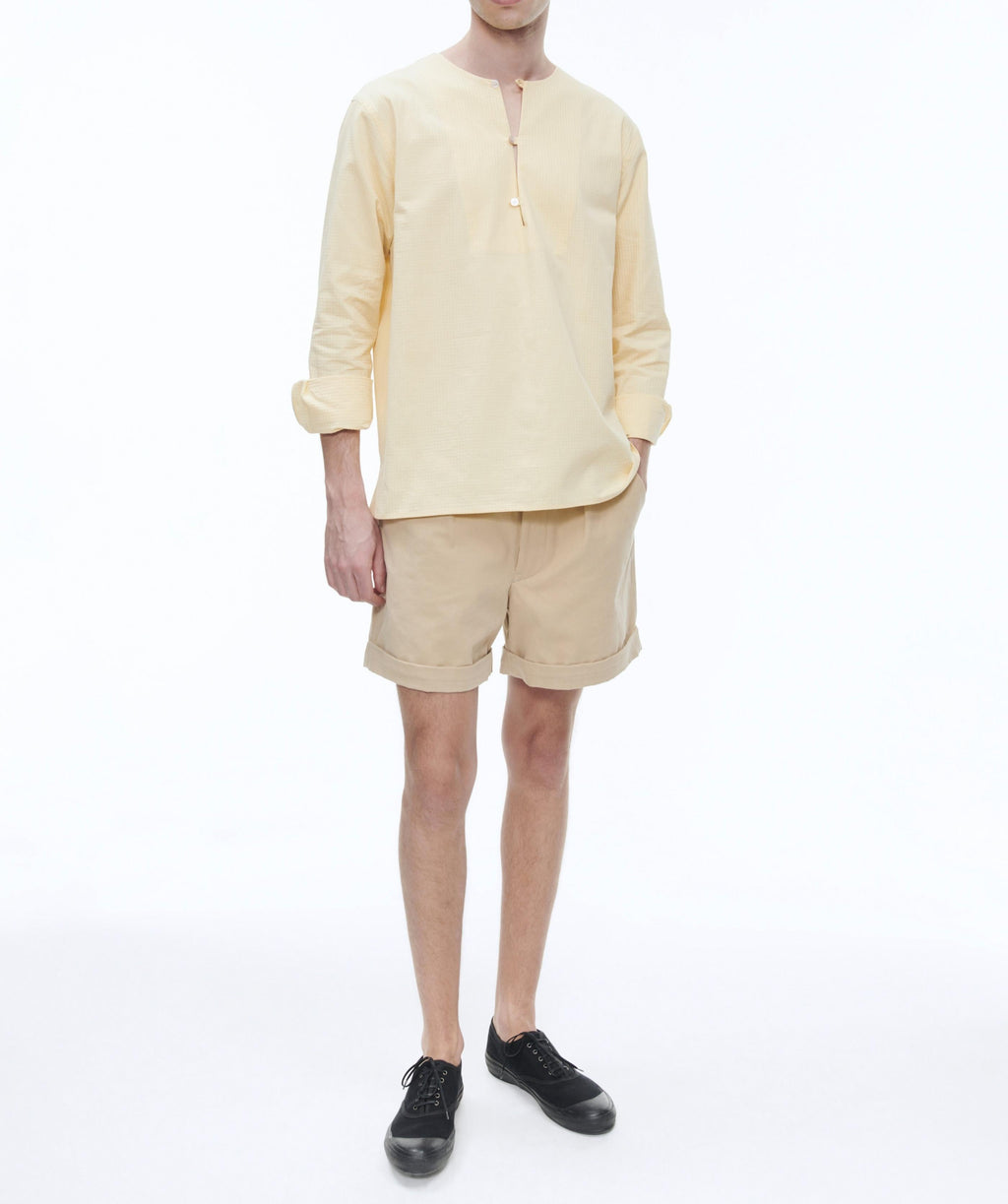 Fursac - Bermuda En Tela De Algodón - Beige - Hombre