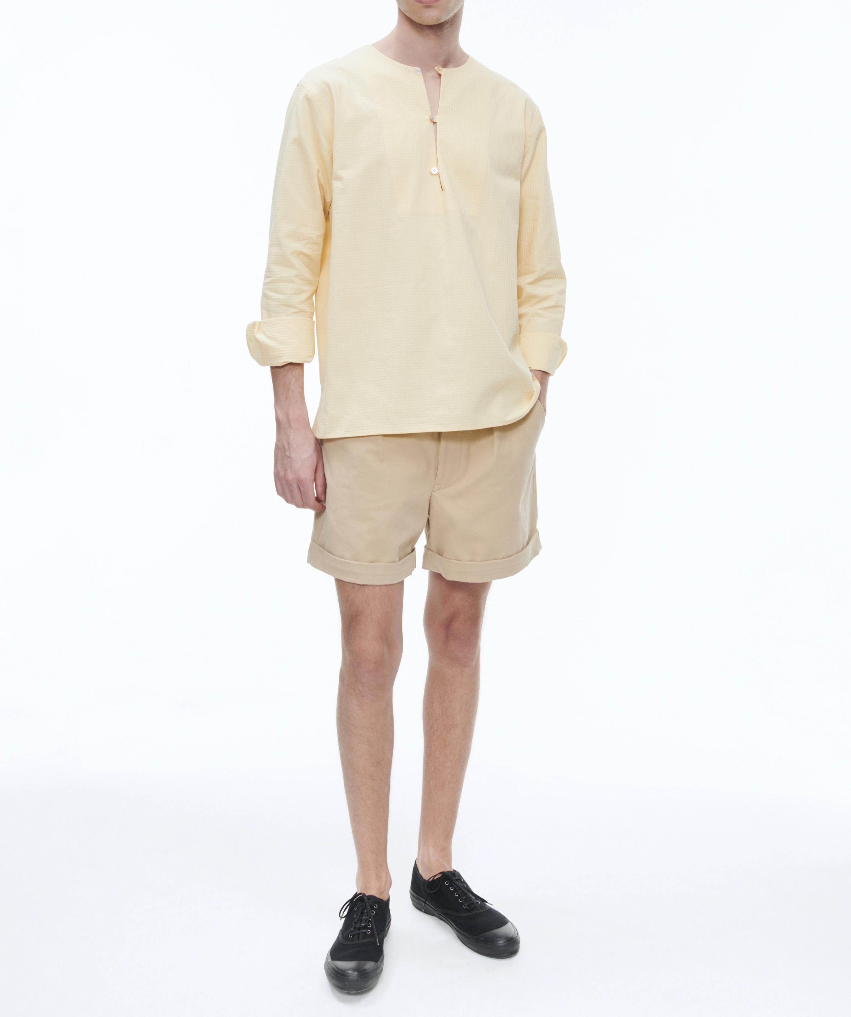 Fursac - Bermuda En Tela De Algodón - Beige - Hombre
