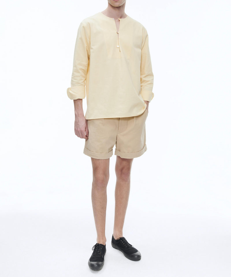 Bermudas de lona de algodón - Beige - Hombre