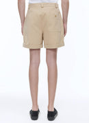 Fursac - Beige Cotton Canvas Bermuda Shorts