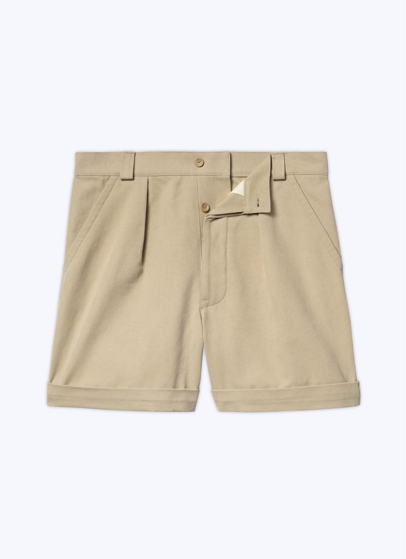 Fursac - Bermudas de lona de algodón beige