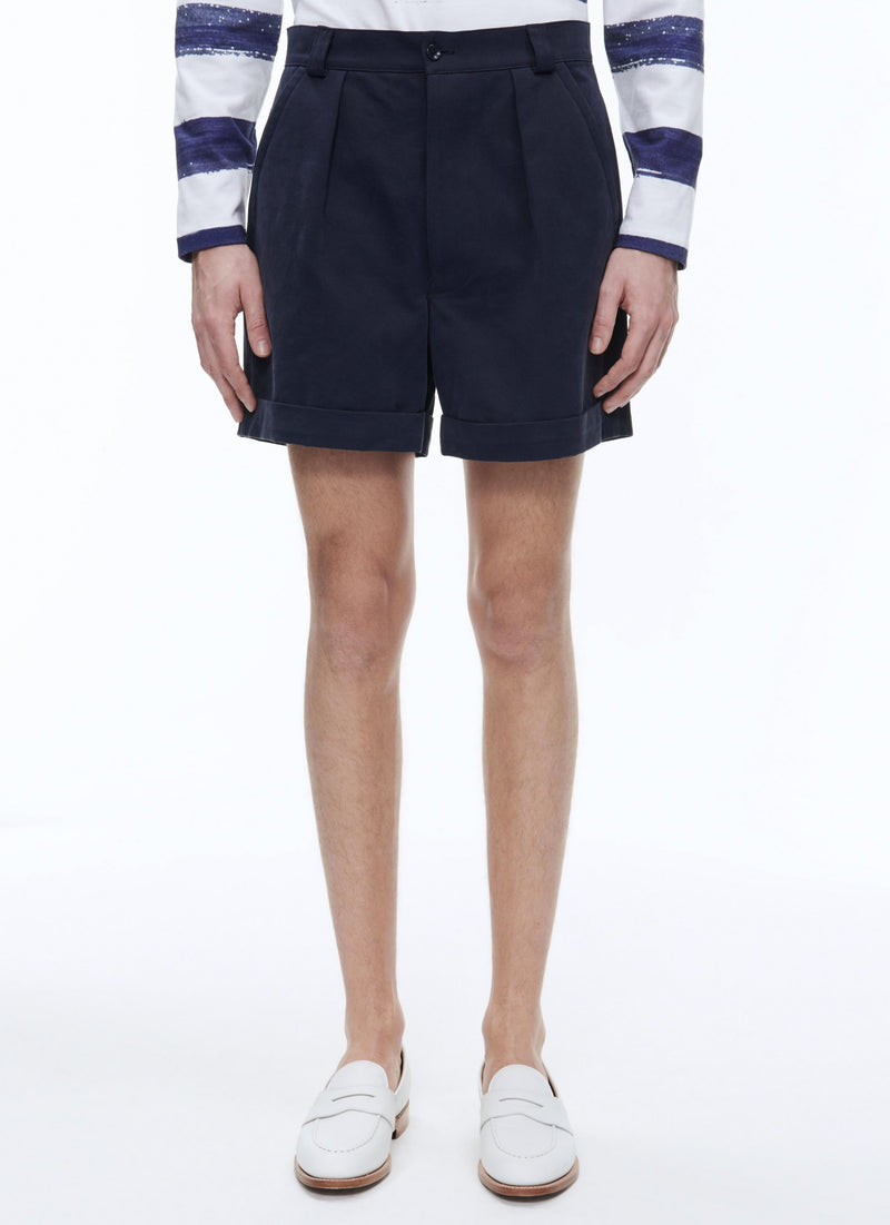 Fursac - Bermudas de lona de algodón - Azul marino - Hombre