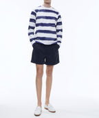 Fursac - Bermuda En Toile De Coton - Bleu Marine - Homme