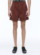 Fursac - Bermudas de lona de algodón - Marrón - Hombre