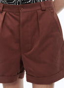 Fursac - Bermudas de lona de algodón - Marrón - Hombre