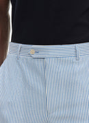Fursac - Pantalón De Seersucker De Lana A Rayas - Zafiro - Hombre