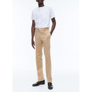 Pantalon Ajusté En Velours - Beige