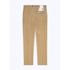 Pantalón slim fit de terciopelo - Beige