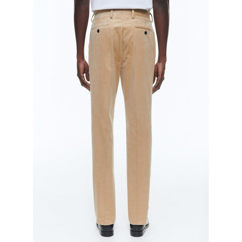 Pantalon Ajusté En Velours - Beige