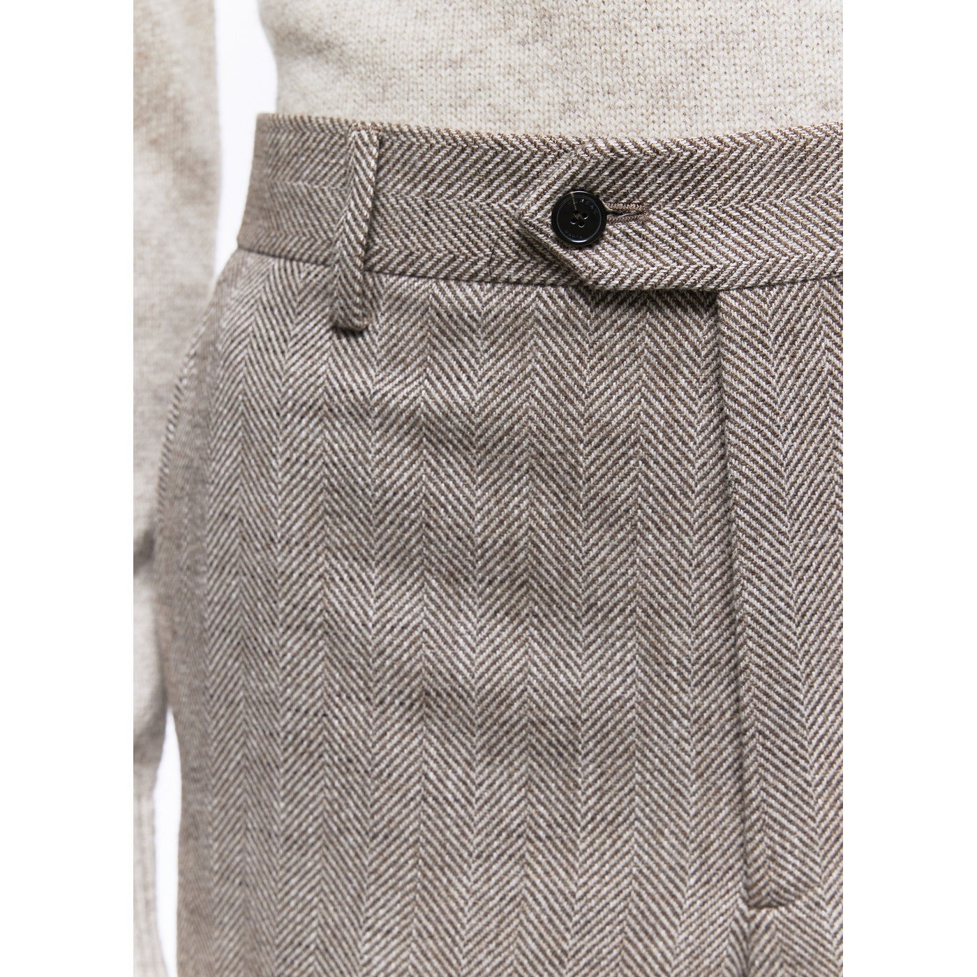 Herringbone Trousers - Twine