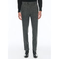 Pantalón slim fit de tweed de lana virgen - Gris