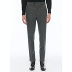 Pantalón slim fit de tweed de lana virgen - Gris