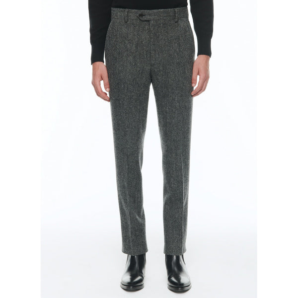 Pantalón slim fit de tweed de lana virgen - Gris